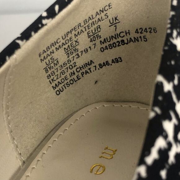 Metaphor Black White Slip On Heel Graphic Windowpane pattern 4 inch Women's 8.5M - Picture 11 of 16